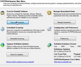 How-To Remove Spyware, Malware and Adware from Your PC using SUPERAntiSpyware